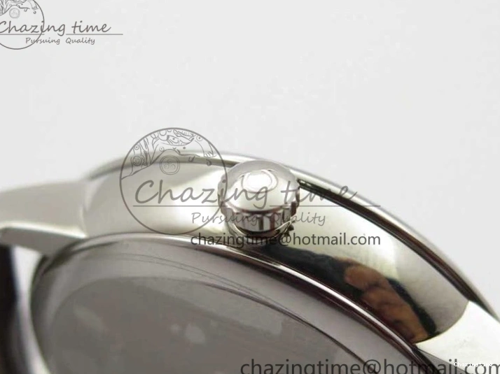 0110 Affordable De Ville Prestige Real PR SS ZF 1:1  Best Edition White Dial YG Markers Brown Leather Strap MIYOTA 7899